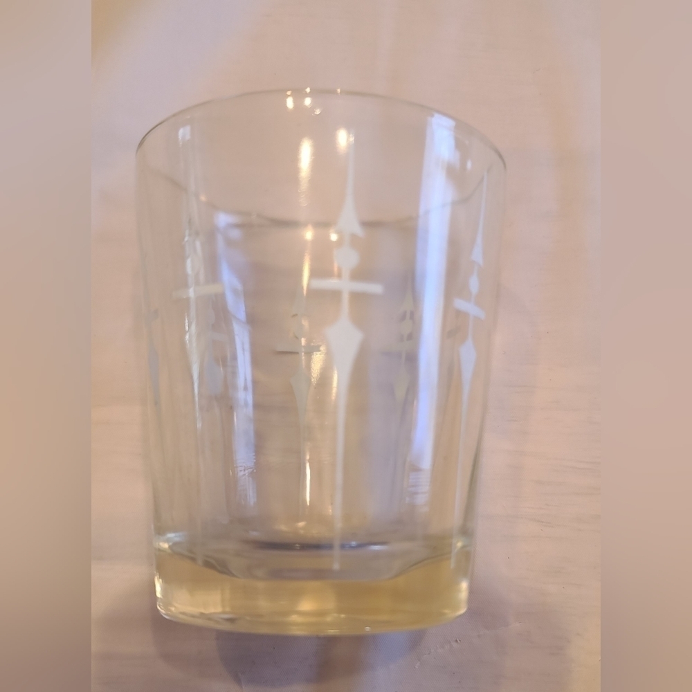 Vintage Small Juice Glass With Arrow Design